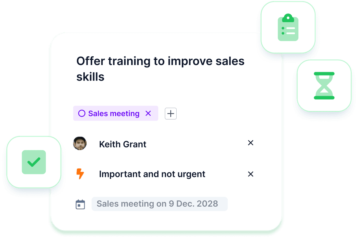 A screenshot showing task management in WEDO