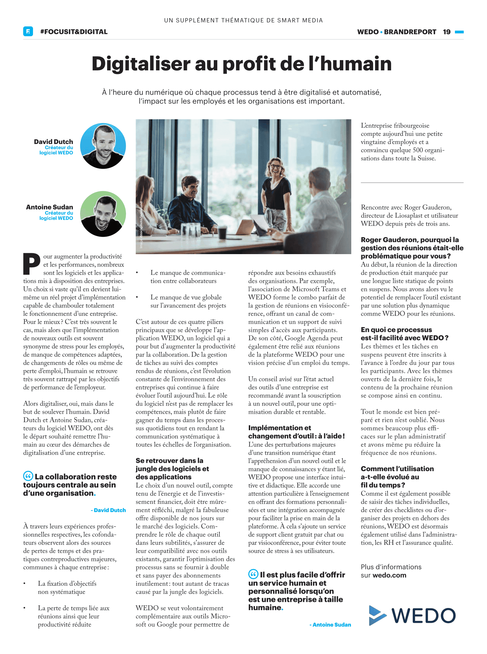 article dans le PME MAGAZINE | Digitaliser au profit de l’humain