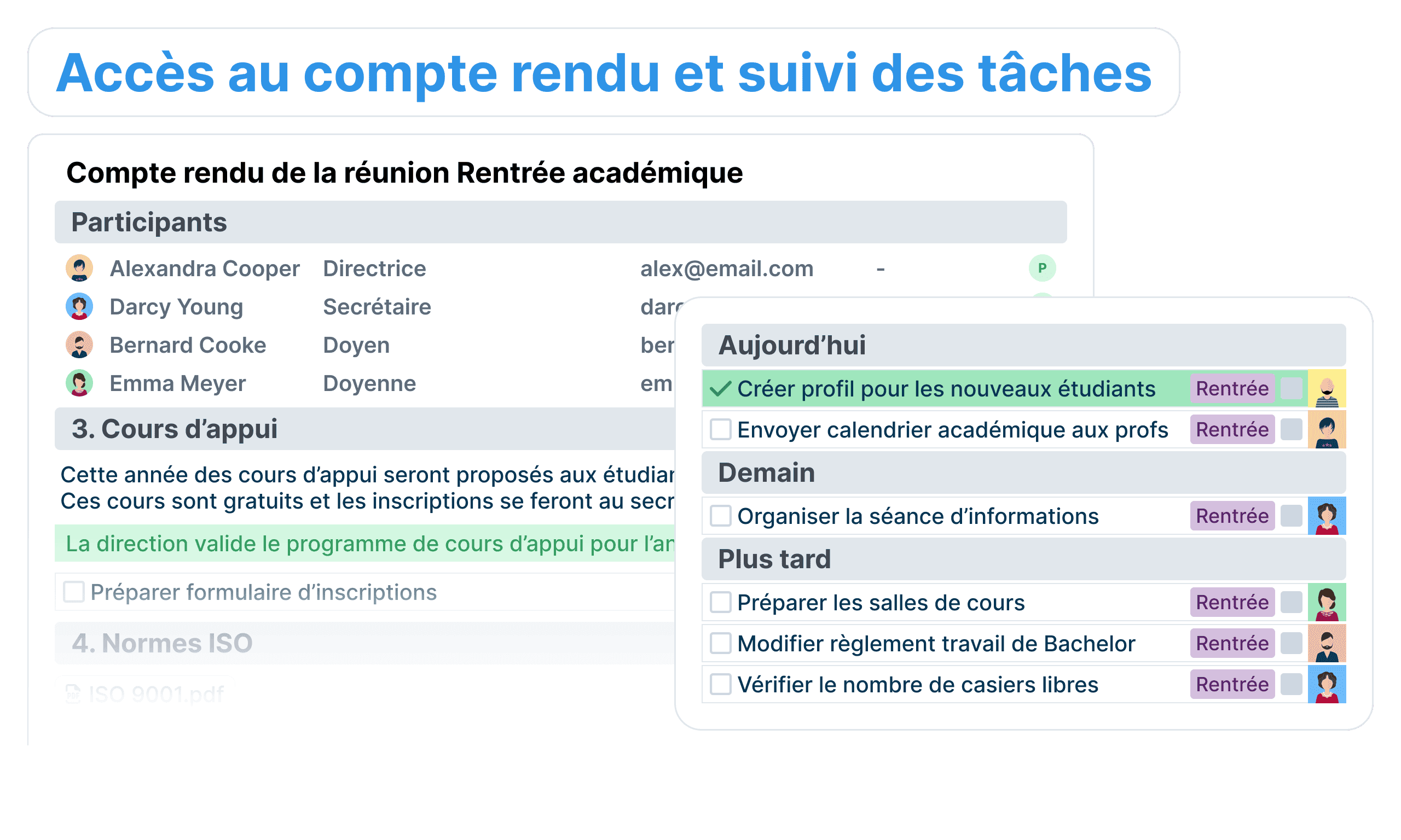 Après la réunion