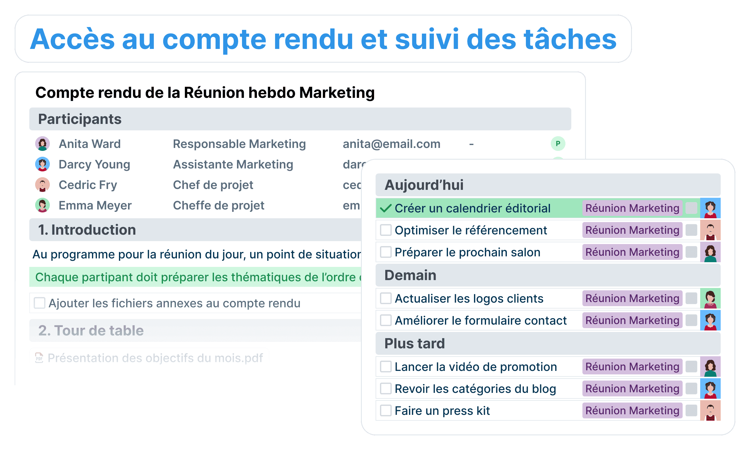 Après la réunion