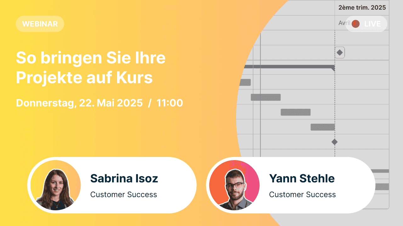 Gantt-Diagramm, das die Phasen der Planung von Aufgaben in einem Projekt zeigt.