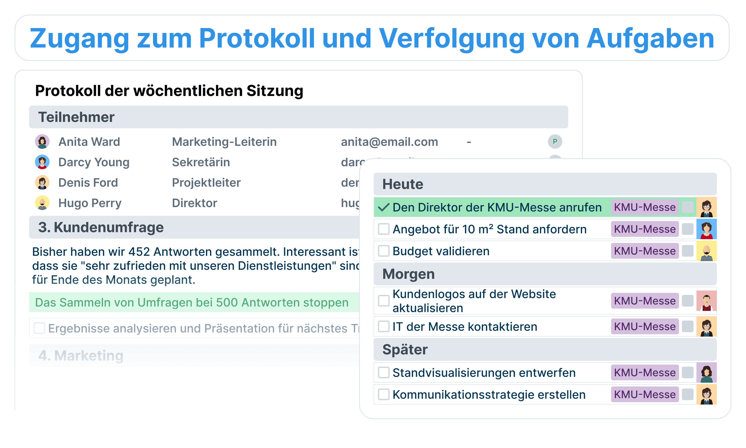 Nach der Sitzung