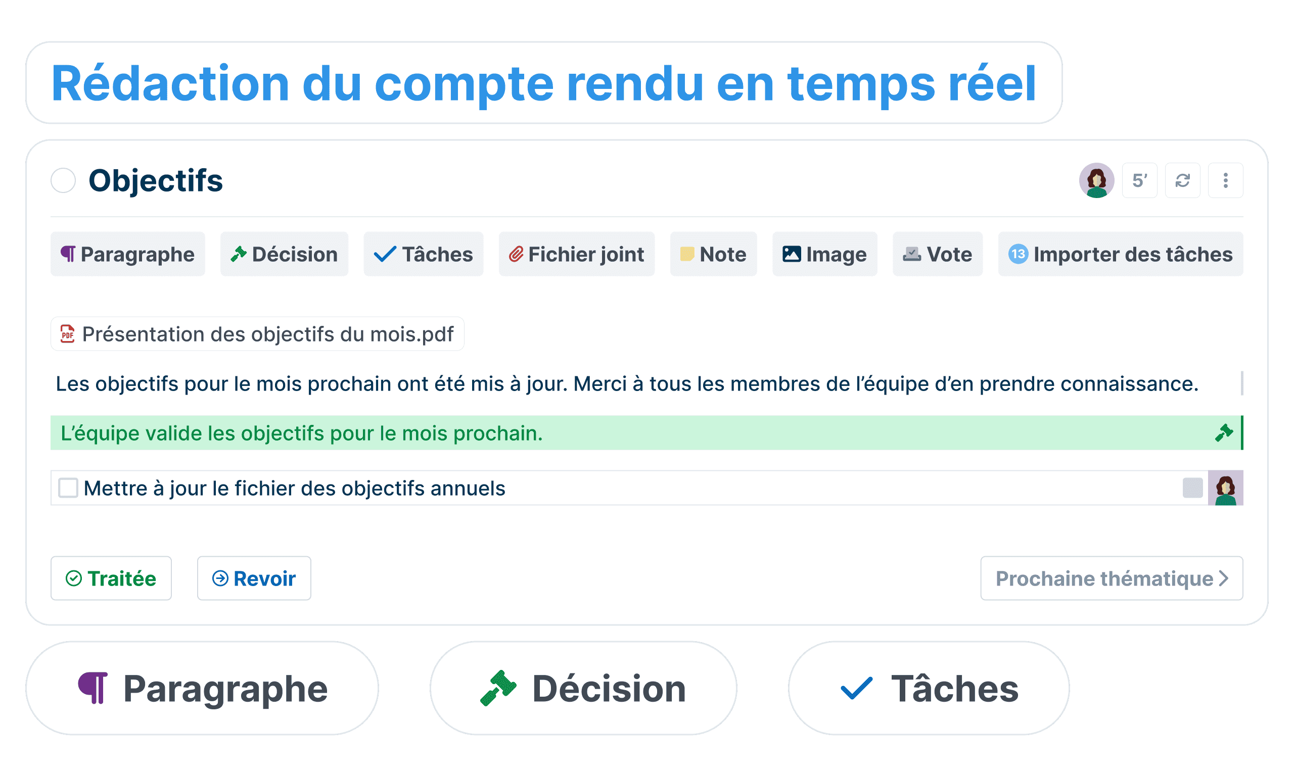 Pendant la réunion