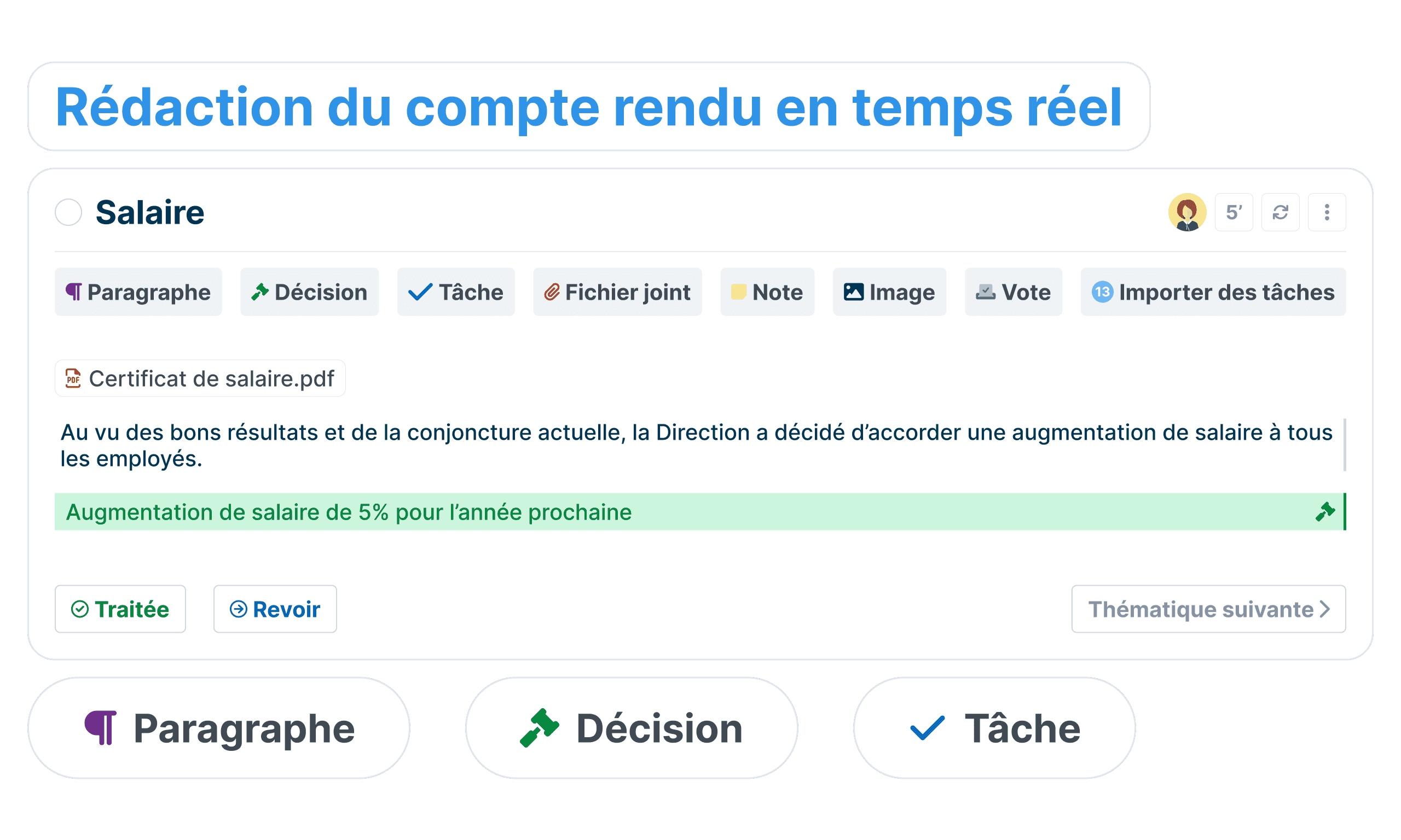 Pendant la réunion