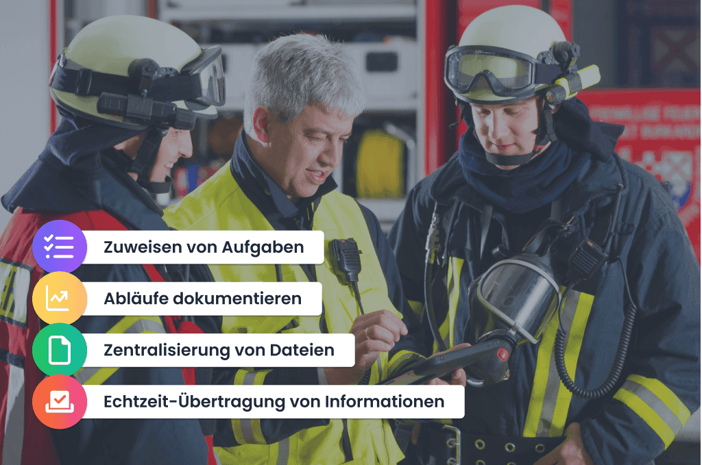 Software für Feuerwehrprozesse und die automatische Verteilung von Aufgaben bei Einsätzen