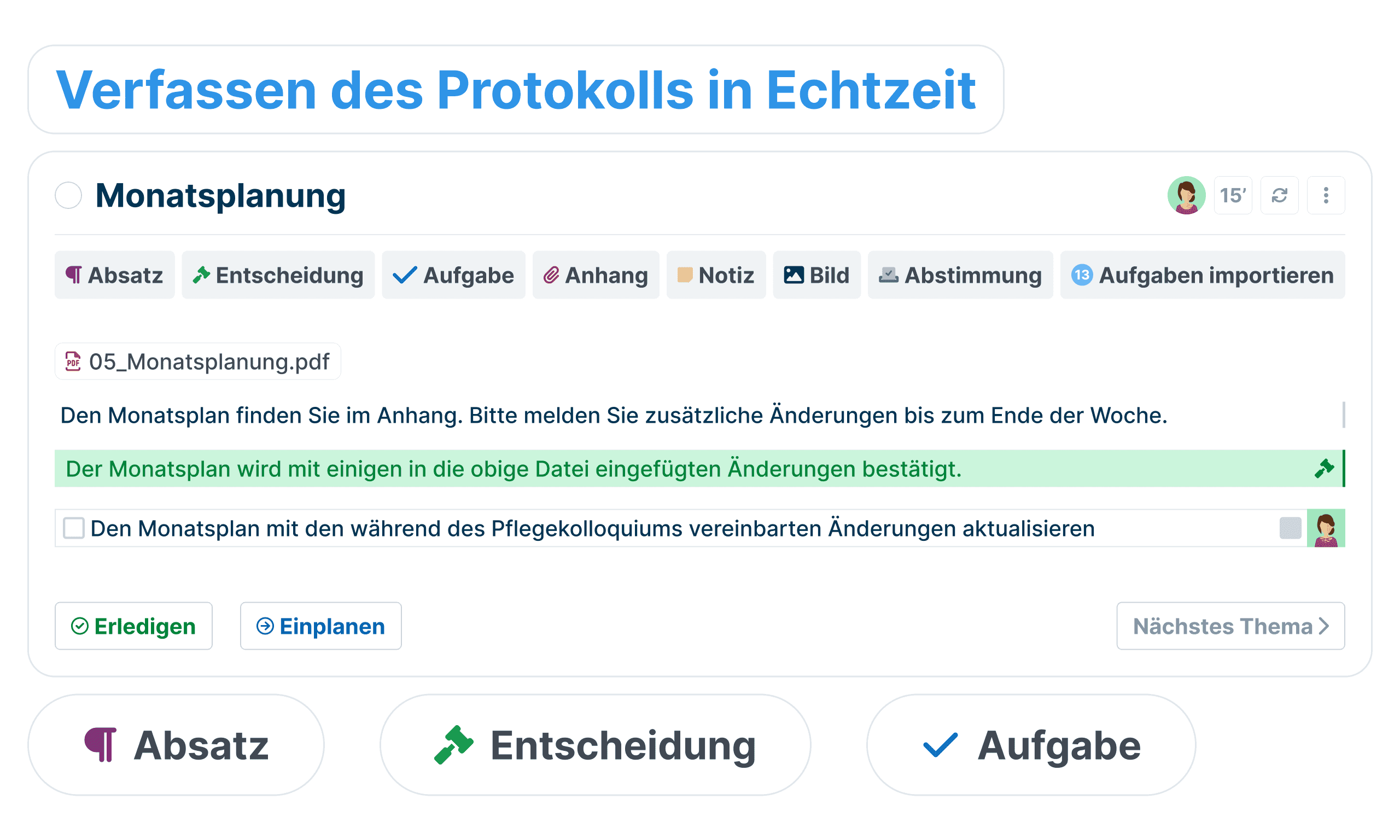 Während der Sitzung