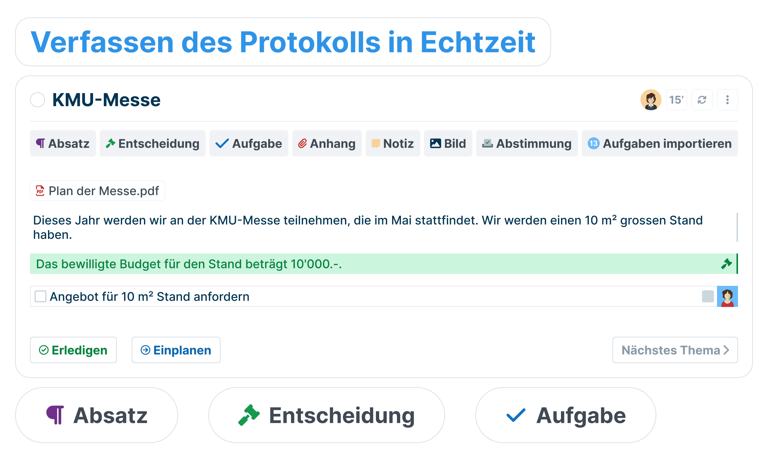 Während der Sitzung