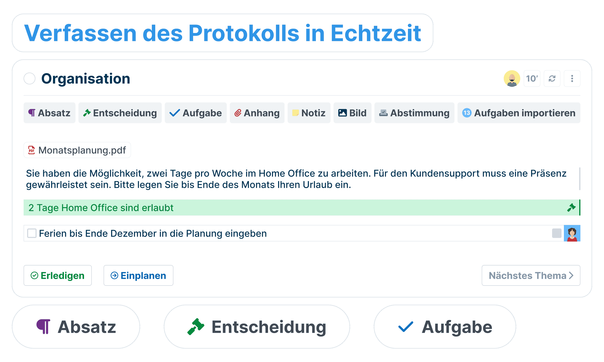 Während der Sitzung