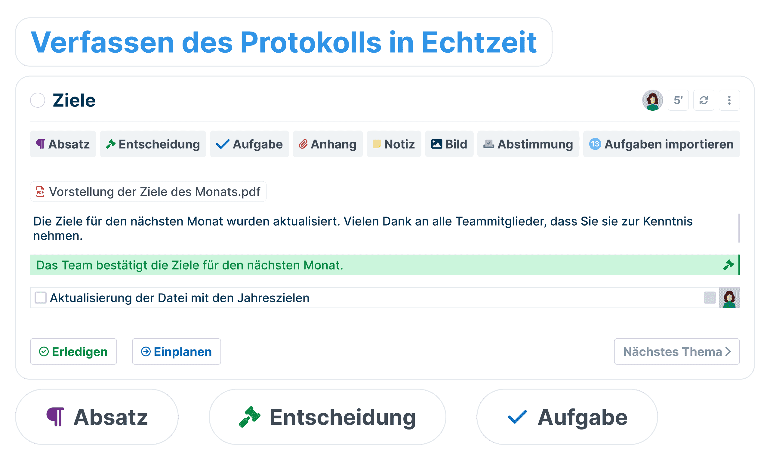 Während der Sitzung