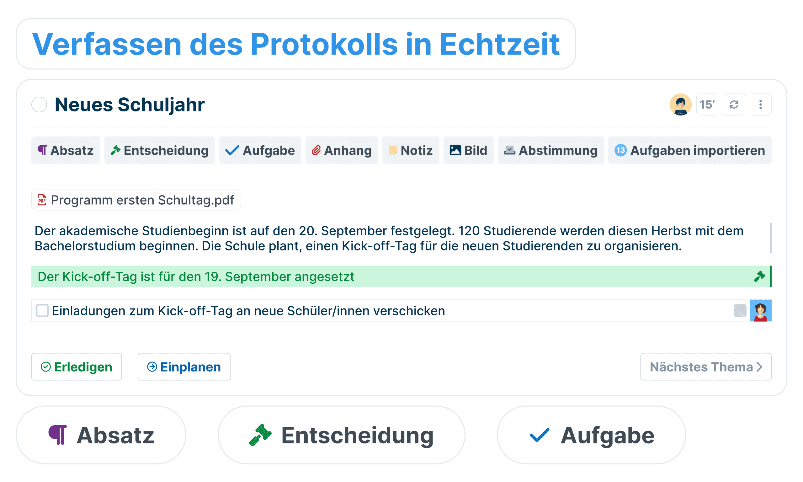 Während der Sitzung