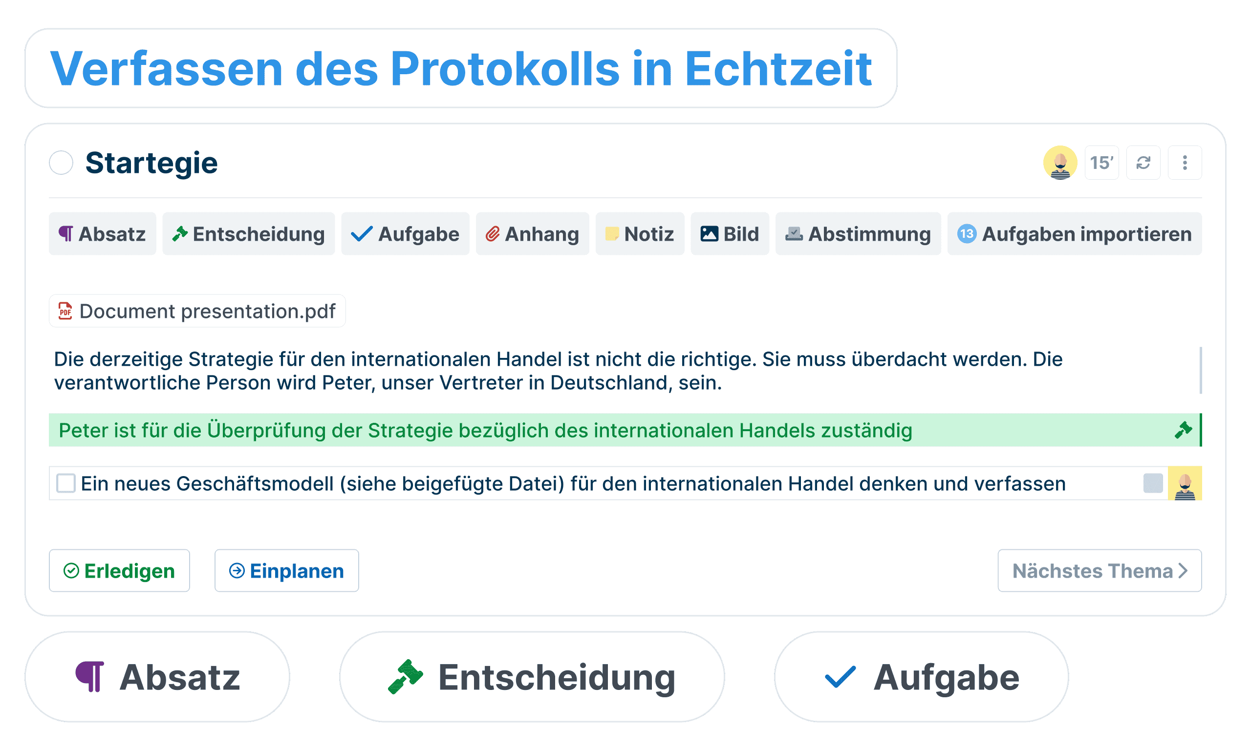 Während der Sitzung