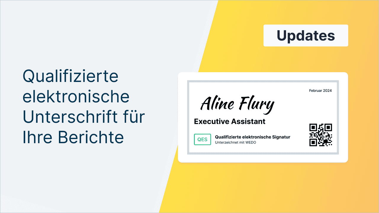 elektronische signatur für Berichte