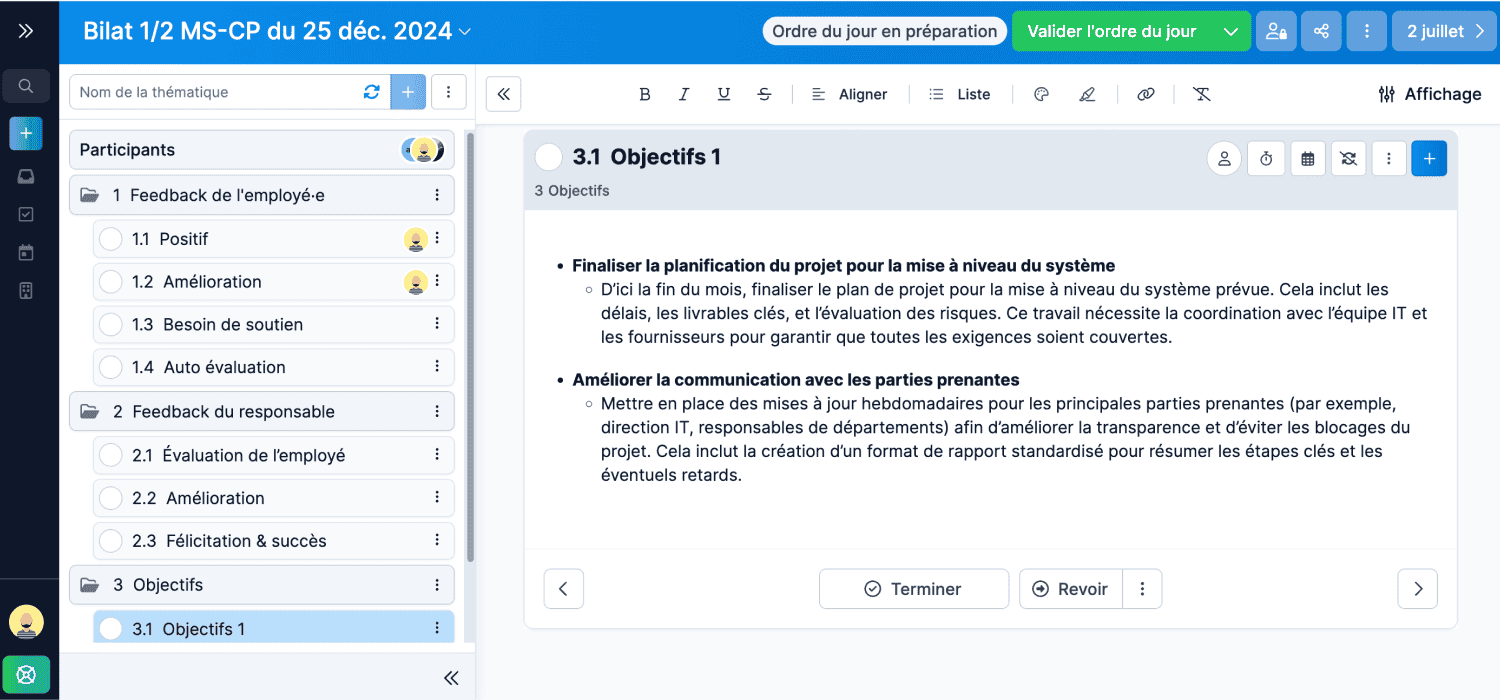 les réunions bilatérales
