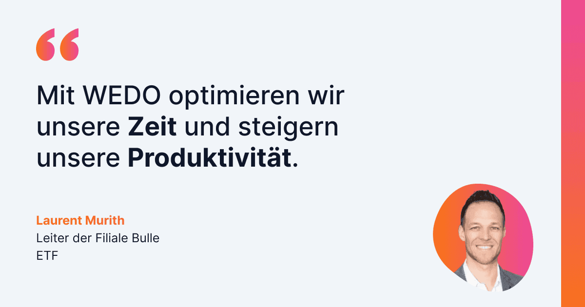 Schauen Sie sich den Erfahrungsbericht von Laurent Murith, Leiter der Filiale Bulle bei ETF