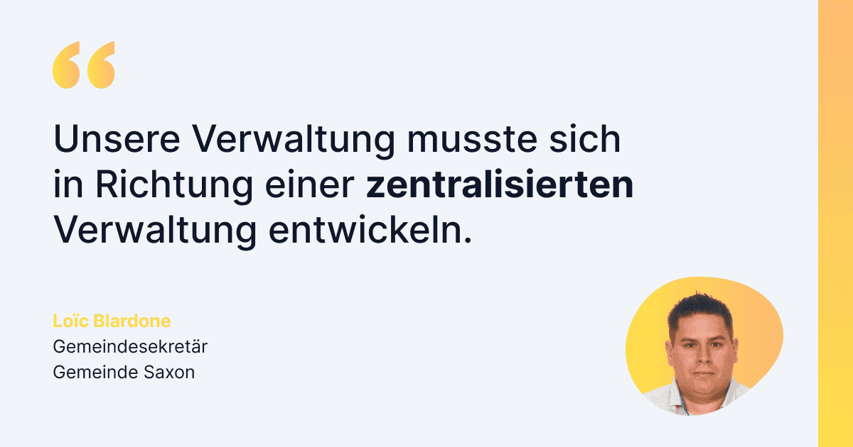 Gemeinde Saxon: eine digitale Revolution der Verwaltung