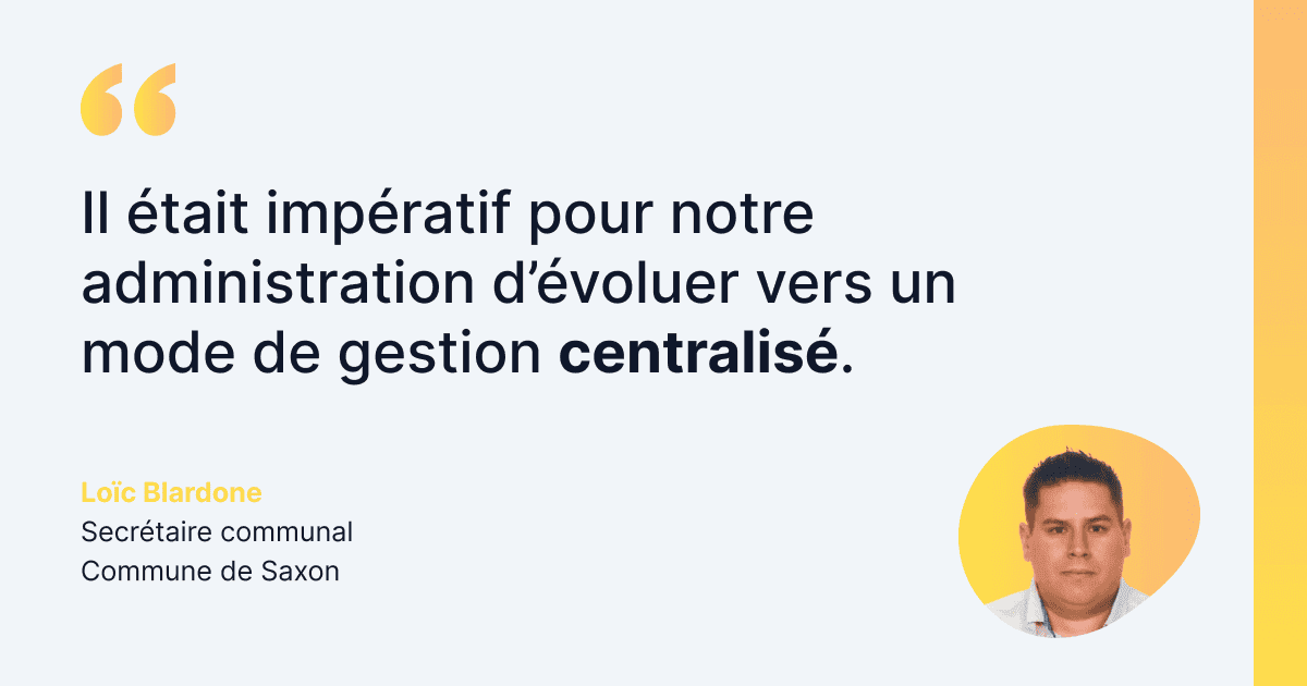 Commune de Saxon : révolution digitale de l'administration municipale