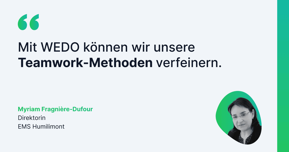 Das Humilimont Pflegeheim arbeitet mit WEDO