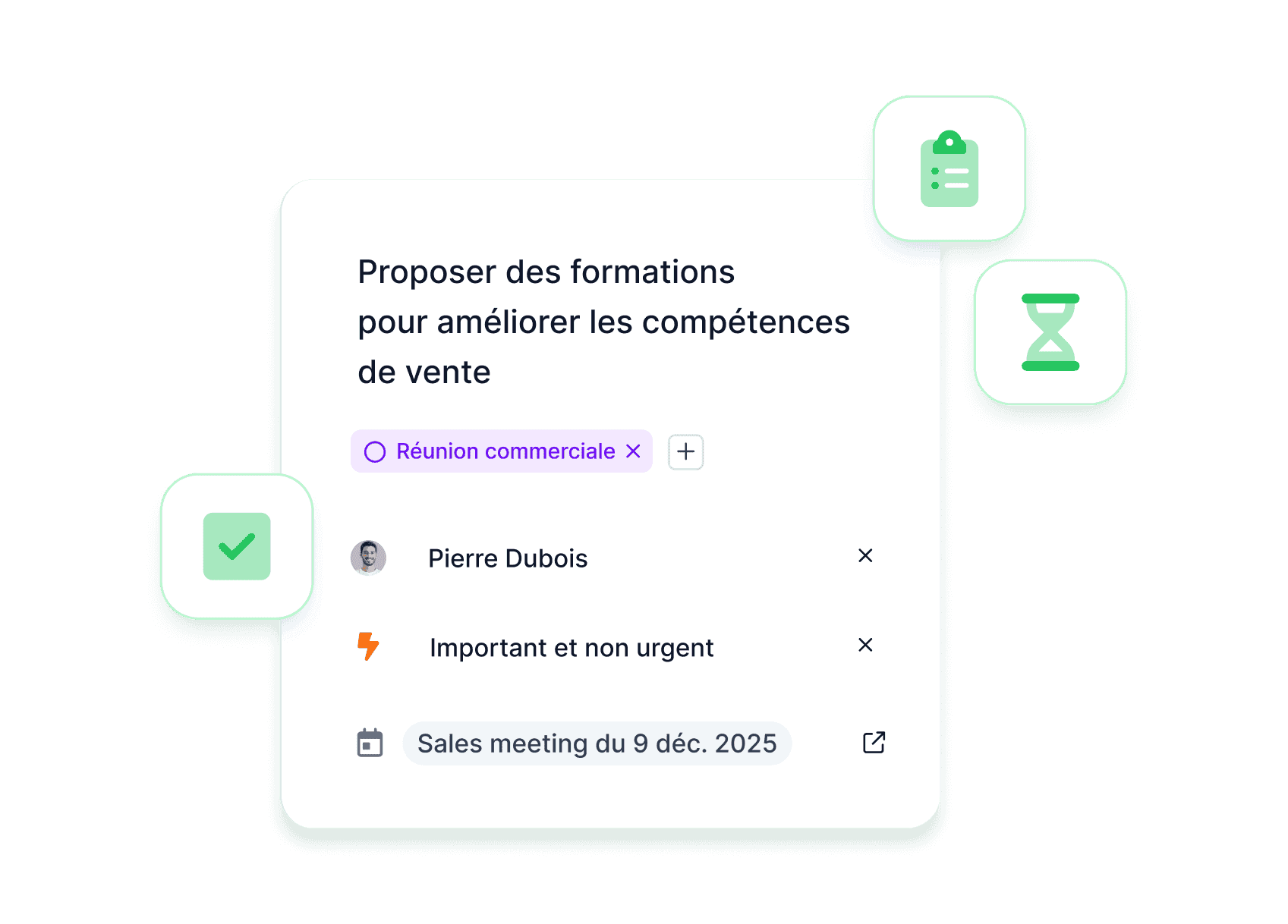 Visuel illustrant la gestion des tâches dans WEDO.