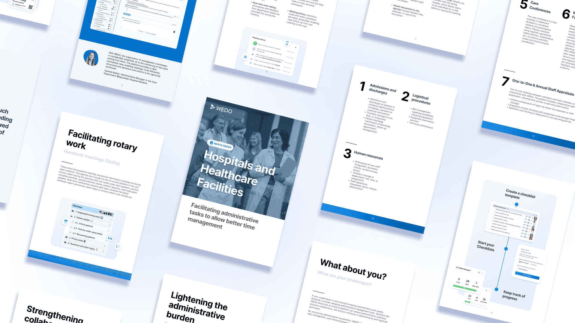 Preview of the pages of the white paper dealing with the issue of administrative burdens in the healthcare sector.