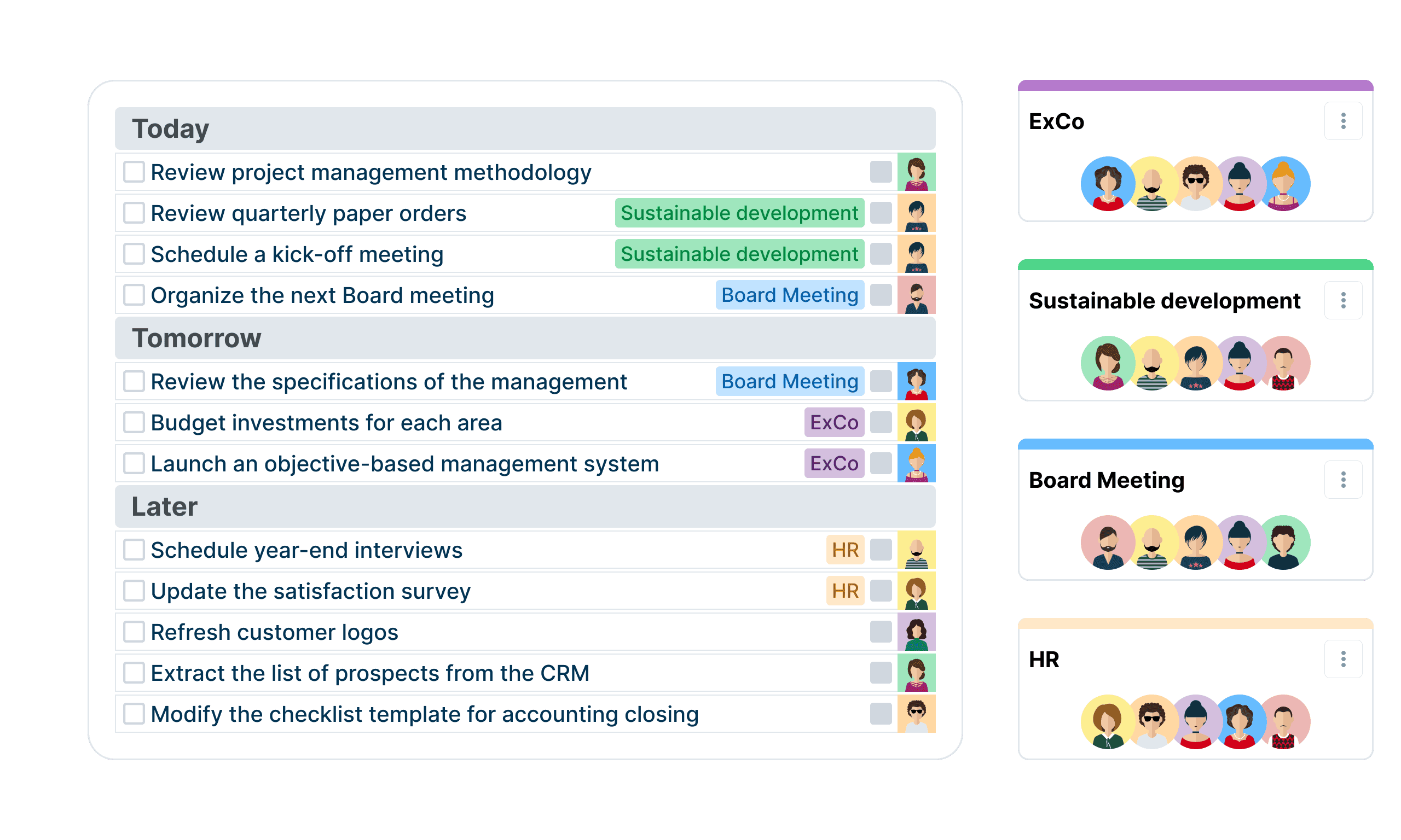 Share tasks with workspaces