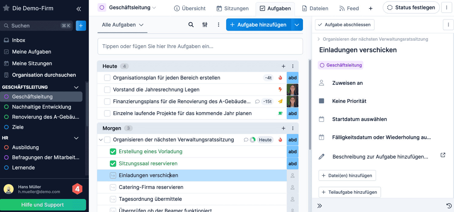 die Geschäftsleitung
